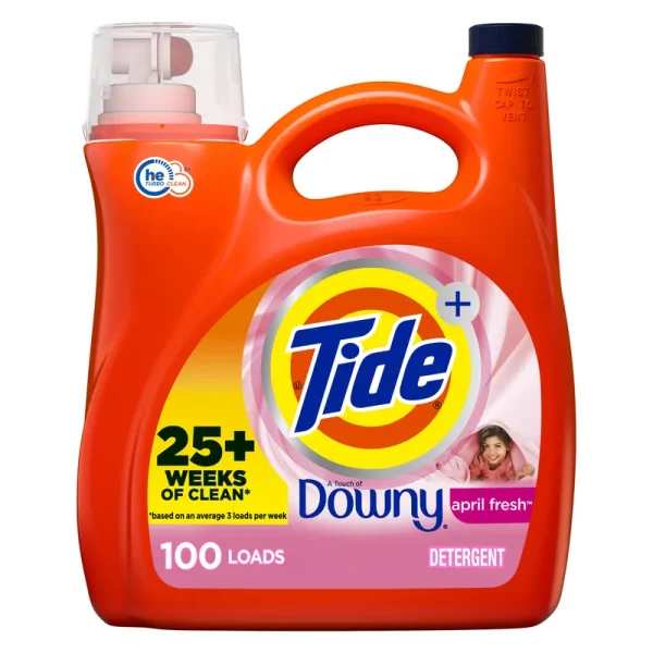 Tide + Downy Detergent, April Fresh - 4.55 l (1.2 us gal) 154 fl oz liq