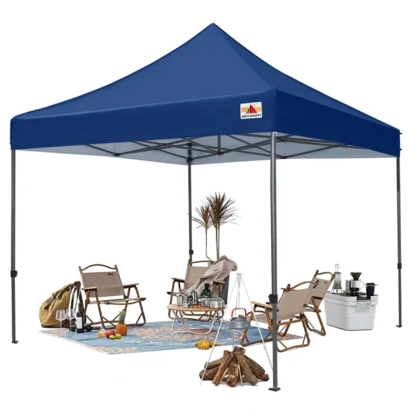 ABCCANOPY Outdoor Commercial Metal Patio Pop-Up Canopy - 10ftx10ft - Navy Blue