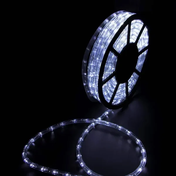 Wonline Outdoor 50 ft. 110-Volt Plug-In Cool White LED Rope Light Color Changing Lights