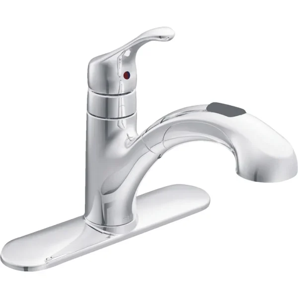Moen Ca87316c Renzo Single Handle Pullout Kitchen Faucet Chrome
