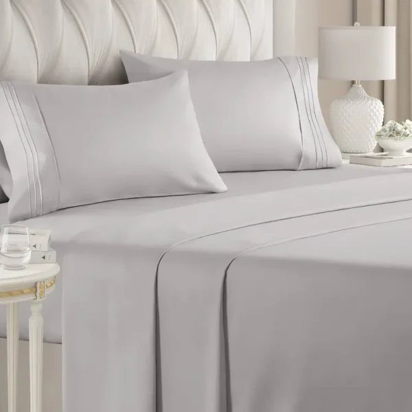King Size 4 Piece Sheet Set - Comfy Breathable & Cooling Sheets - Hotel Luxury Bed Sheets for Women & Men - Deep Pockets, Easy-Fit, Soft & Wrinkle