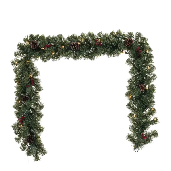 Celebrations 6 ft. L Incandescent Prelit Warm White Christmas Garland