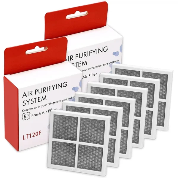 Funmit LT120F Refrigerator Air Filter Replacement for LG LT120F Kenmore Elite 46-9918 469918 9918 Replaces ADQ73214402 ADQ73214403 ADQ73214404-6 Pack