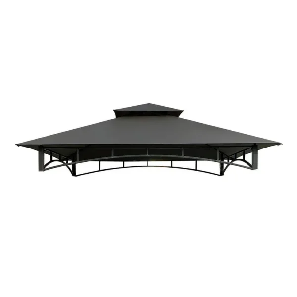 Apex Garden Replacement Canopy Top Can Only Fit for Model #L-GZ238PST-11 8' x 5 Bamboo Look BBQ Grill Gazebo, Gray