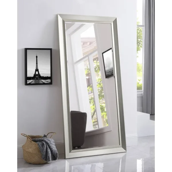 Naomi Home Framed Bevel Leaner Mirror Champagne, 66 x 32"