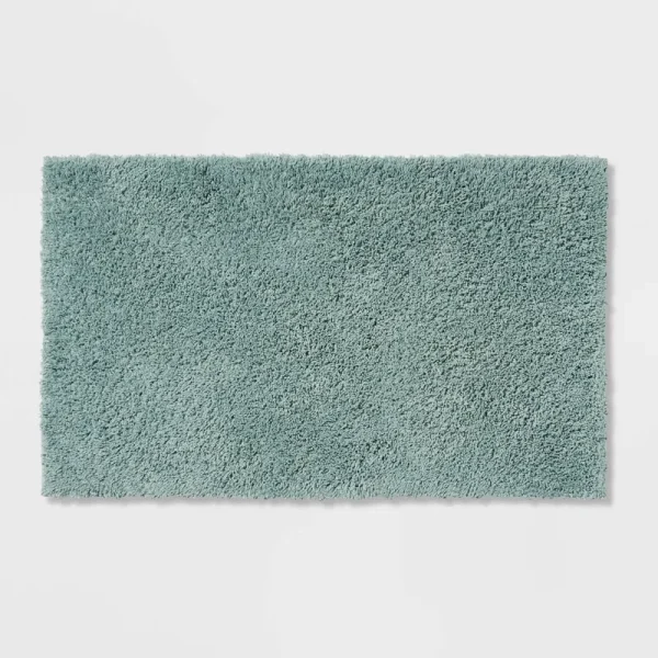 20"x34" Antimicrobial Bath Rug Aqua - Threshold