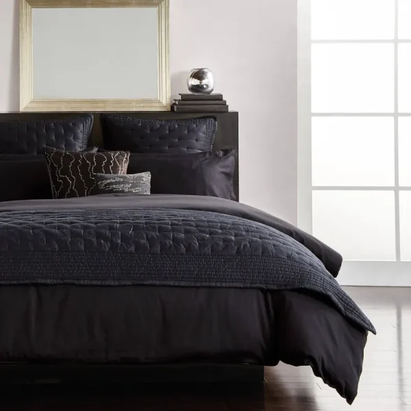 Donna Karan Essential Silk Quilt, King - Black