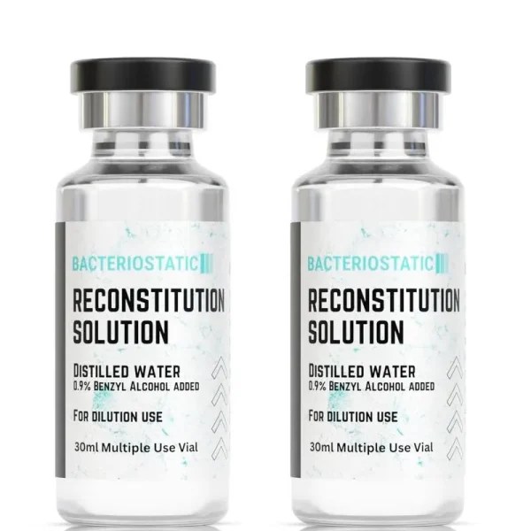 Bacteriostatic Reconsitution Solution 30 ml in Glass Vial, 2 Pack Sterile Injection Port