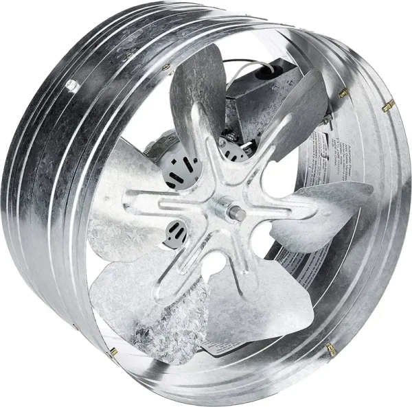 iLIVING Newest Automatic Gable Mount Attic Ventilator Fan with Adjustable Thermostat, 3.10 Amps, Silver