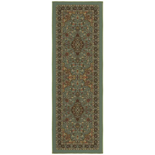 Ottomanson Ottohome Persian Heriz Oriental Design Runner Rug with Non-Skid