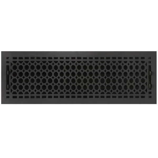 Signature Hardware 917438-6-22 Honeycomb Cast Iron Floor Register - Black