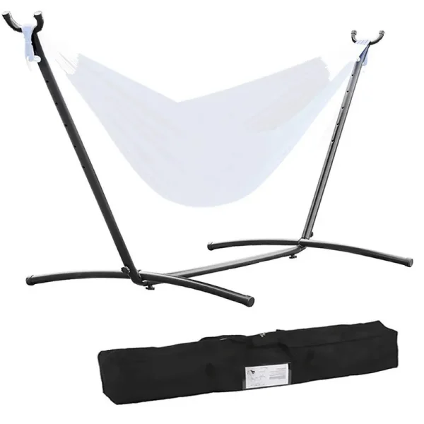 Dkeli 9ft Hammock Stand Portable Heavy Duty 2 Person Steel Stand Only for Outdoor Patio Backyard Indoor Bedroom with Carrying Case, Weather-Resistant