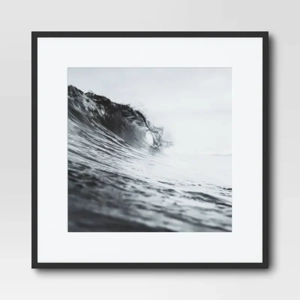 16" x 16" Matted to 12" x 12" Elevated Aluminum Poster Frame Black - Threshold
