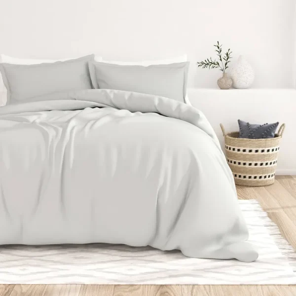 Soft Essentials Ultra Soft 3-Piece Duvet Cover Set, Size: Twin - Twin XL, Twin, Gray