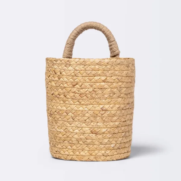 Small Hanging Woven Basket with One Handle - Cloud Island