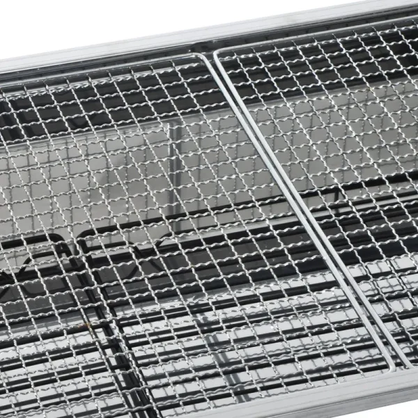 Outsunny Stainless Steel (Silver) Portable Folding Charcoal BBQ Grill