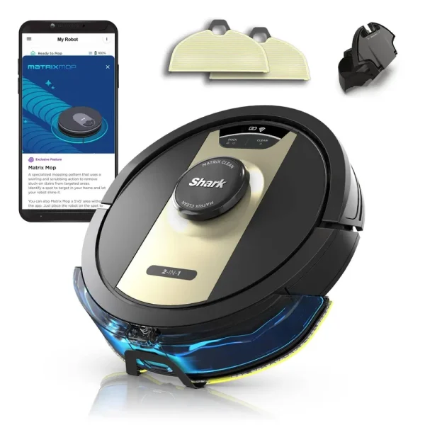 Shark IQ 2-in-1 Robot Vacuum & Mop with Sonic Mopping, Matrix Clean - RV2410WD