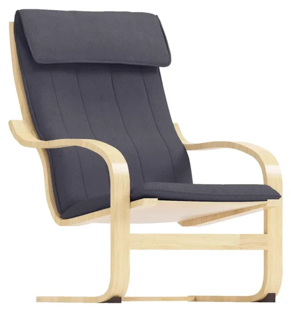 The Duable Poang Chair Cover Replacement Is Custom Made Compatible for Ikea Poang Armchair Slipcover Only. (Polyester Flax Dark Gray)