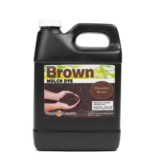 Peach Country Premium Chocolate Brown Mulch Dye, Color Concentrate - 2,800 sq. Ft.(1QT)