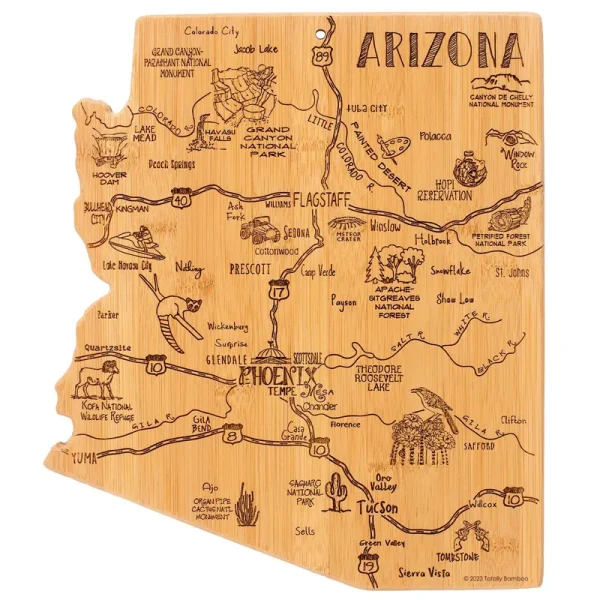 Totally Bamboo Arizona Destination Cutting/Serving Board