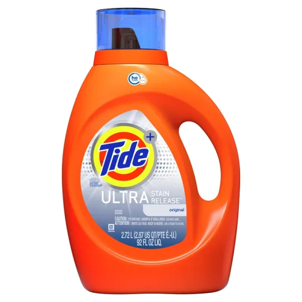 Tide Plus Ultra Stain Release HE Liquid Laundry Detergent, Original Scent, 92 fl oz