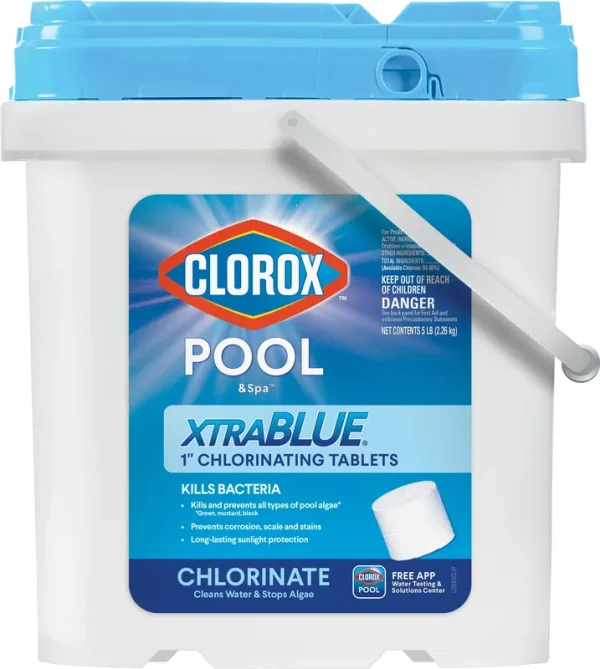Clorox Pool & Spa Chlorinating Tablets, 1 Inch, XtraBlue