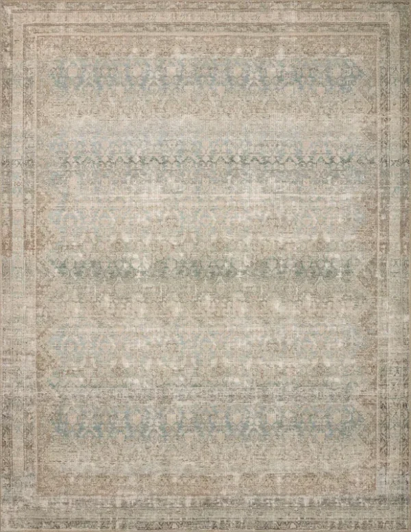Angela Rose x Loloi Aubrey AUB-03 Jade Natural Rug - 5 ft x 7 ft