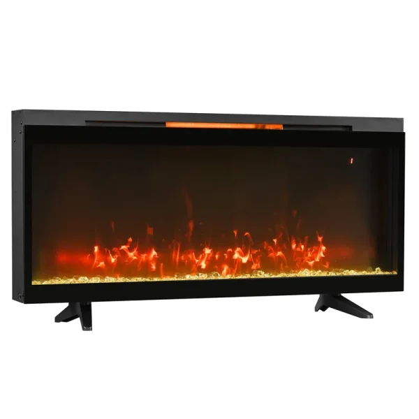Style Selections 42-in W Black Infrared Quartz Electric Fireplace | 42HF295FGT-2023