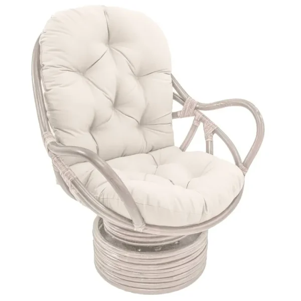Bay Isle Home Lounge Chair CUSHION; Solid Twill - Eggshell