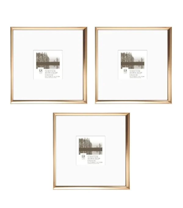 Place & Time 12" x 12" Gold Metal Galley Frame Set 3pk - Wall Frames - Home & Decor - JOANN Fabric and Craft Stores