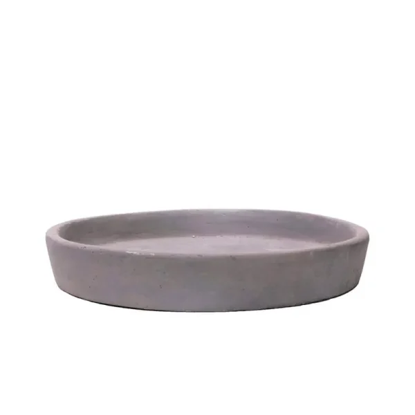 11 in. Dia Smooth Cement Cast Stone Fiberglass Saucer