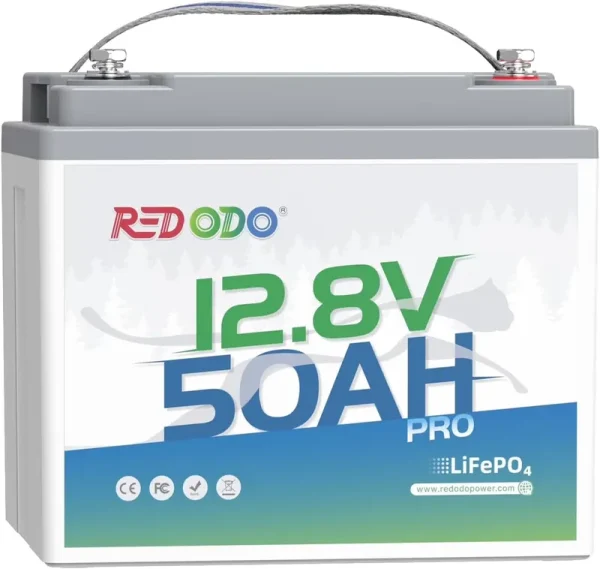 Redodo 12V 50ah Lithium Battery, Portable 50ah LiFePO4 Battery with 50A BMS, 640wh, up to 15000 Cycles, Ideal for Trolling Motor, RV, Home Energy Backup, Off Grid Etc