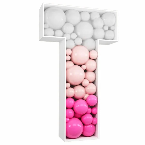 JW Passion - Premium Quality, Made with Passion 3ft Tall Mosaic Balloon Frame Letters Big Marquee Light Up Letters DIY Kit for Birthday Party