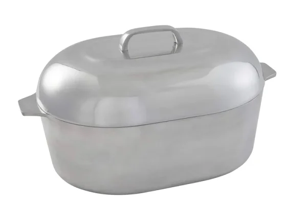 IMUSA USA 18" Heavy Duty Cajun Oval Aluminum Roaster