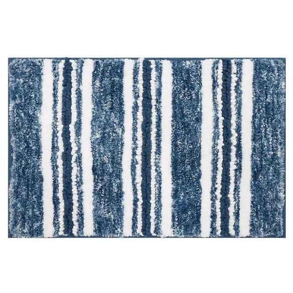 Sonoma Goods for Life Texture Striped Bath Rug - Stone Blue - 17x24