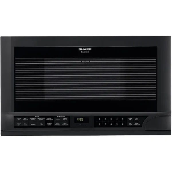 Sharp R1210T 1.5 Cu. ft. 1100W Over The Counter Microwave - Black