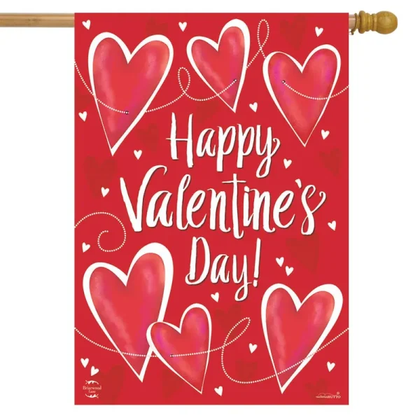 Briarwood Lane String of Hearts Valentine's Day House Flag Love 2