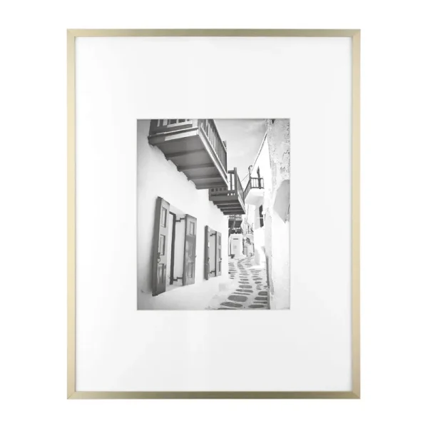 Better Homes & Gardens 14x18 Matted to 8x10 Metal Gallery Wall Picture Frame, Gold