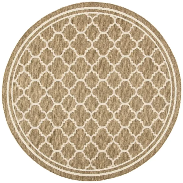 Safavieh Courtyard Rug - 4' x 5'-7" - Brown / Bone