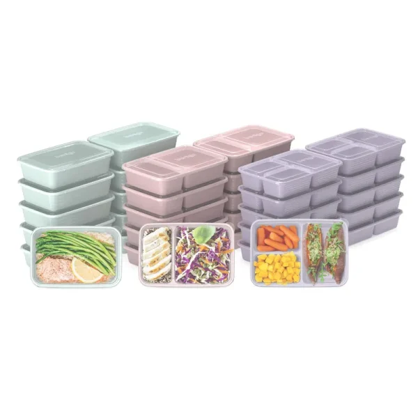 Bentgo Prep 60-Piece Meal Prep Kit Floral Pastels Collection