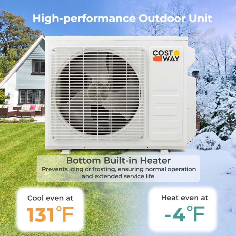 Eletriclife 27000 BTU 2 Zone 19 SEER2 Mini Split AC with Heat Pump