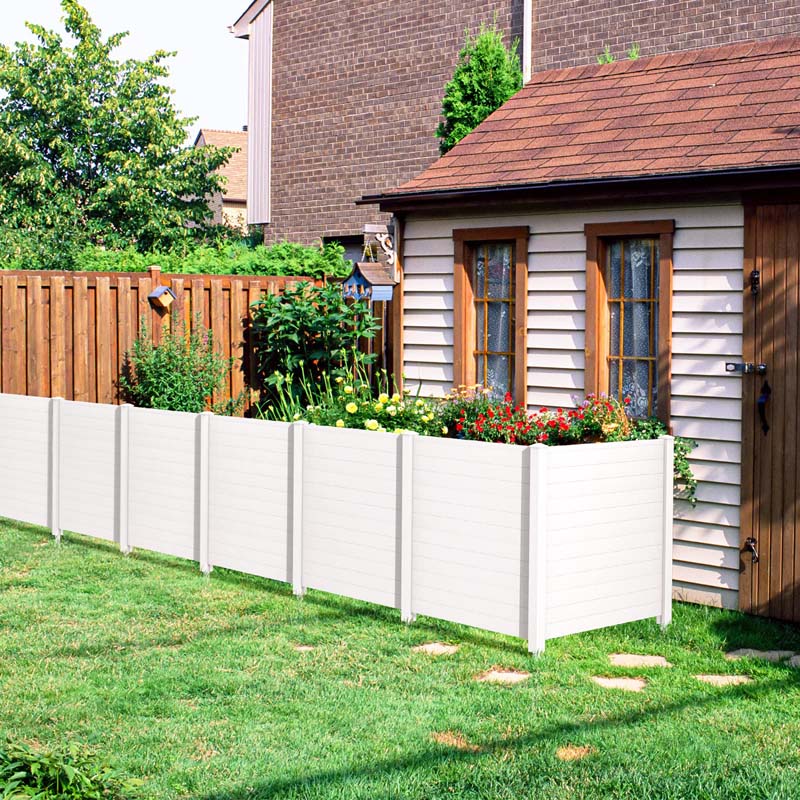 Eletriclife Outdoor Privacy Screen 2/4 Panels 48"H No-Dig Decorative Air Conditioner Fence & Trash Can Enclosure