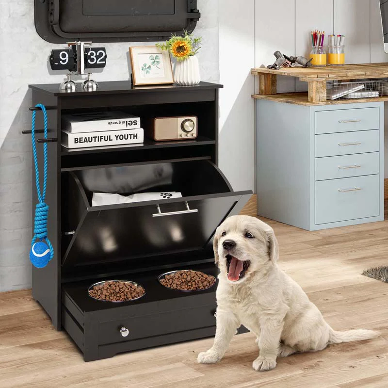 Eletriclife Pet Feeder Station with Stainless Steel Bowl