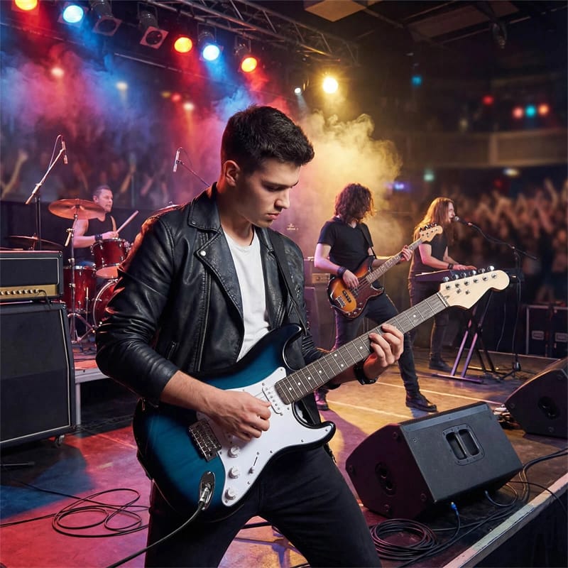 Eletriclife 39" Full Size 6 String Electric Guitar Beginner Kit with 15W AMP & SSS Pickups for Starter