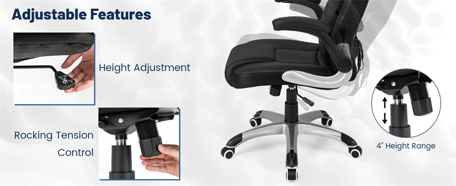 Eletriclife Executive 3D Kneading Massage Office Chair PU Leather with Remote Control