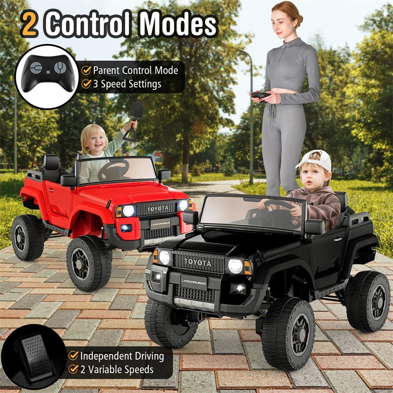 Eletriclife 24V 2 Seater Ride on Car for Kids Licensed Toyota LC250 Ride on Truck with Remote