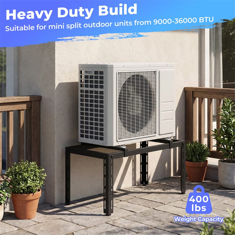 Eletriclife Adjustable Mini Split Ground Stand for 9000-36000 BTU Ductless Air Conditioners Heat Pump
