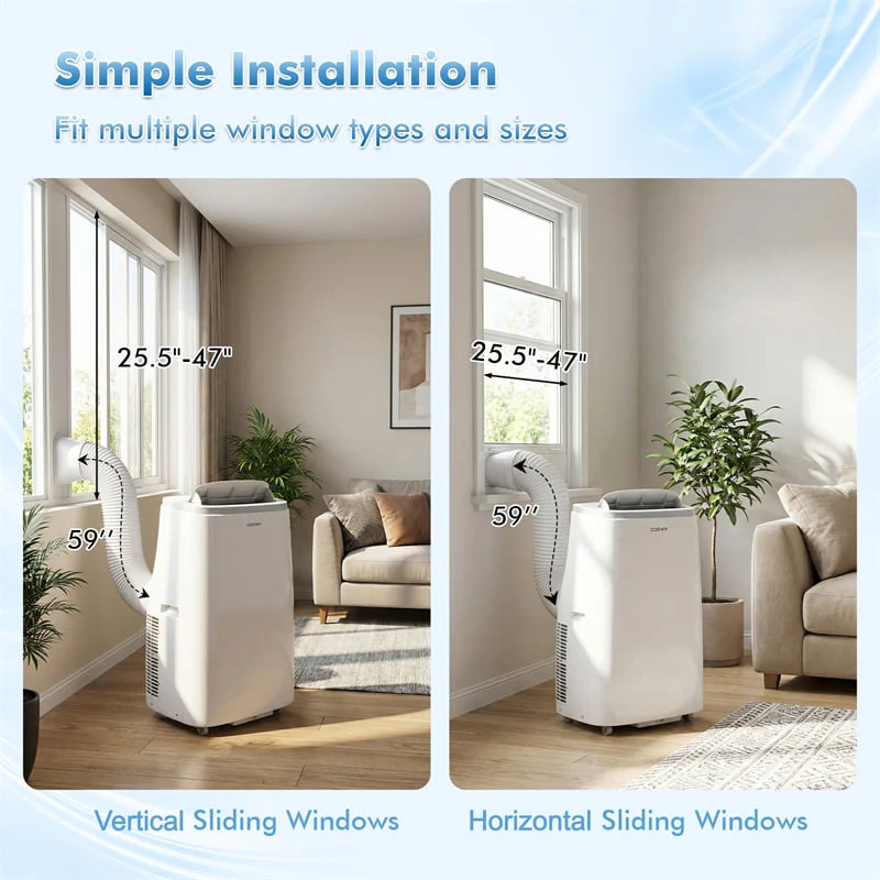 Eletriclife 15000 BTU 4-in-1 Smart Portable Air Conditioner with WiFi & APP Control, Cools up to 750 Sq Ft