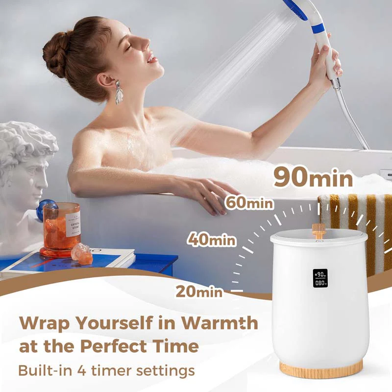 Eletriclife 20L Large Heated Towel Warmer with LED Display and Button Control