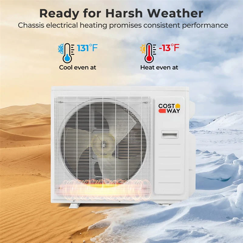 Eletriclife X-Pro 35000 BTU 4 Zone WiFi Mini Split Air Conditioner 22.5 SEER2 Energy Star Inverter Ductless AC & Heat Pump System